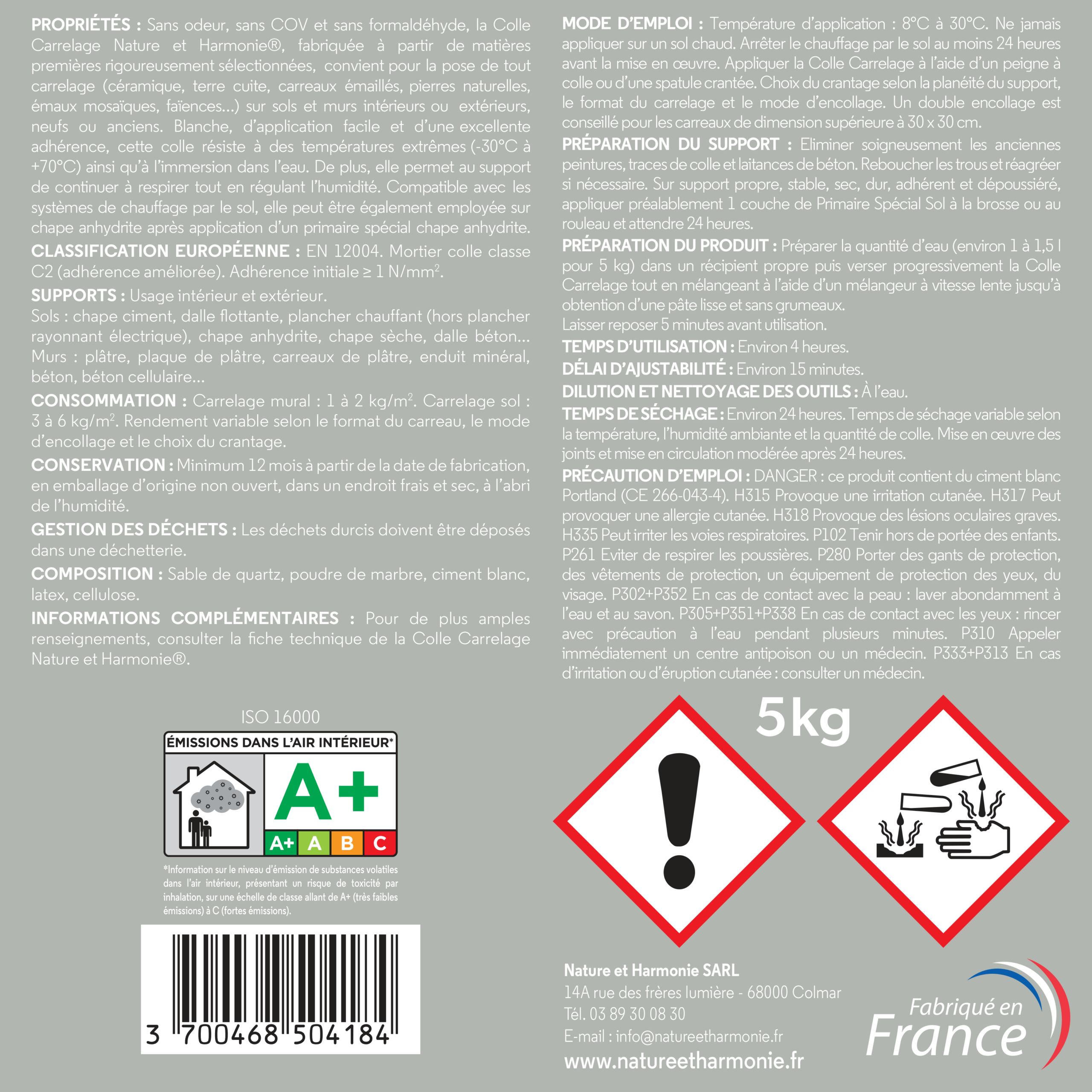 Colle carrelage 5kg