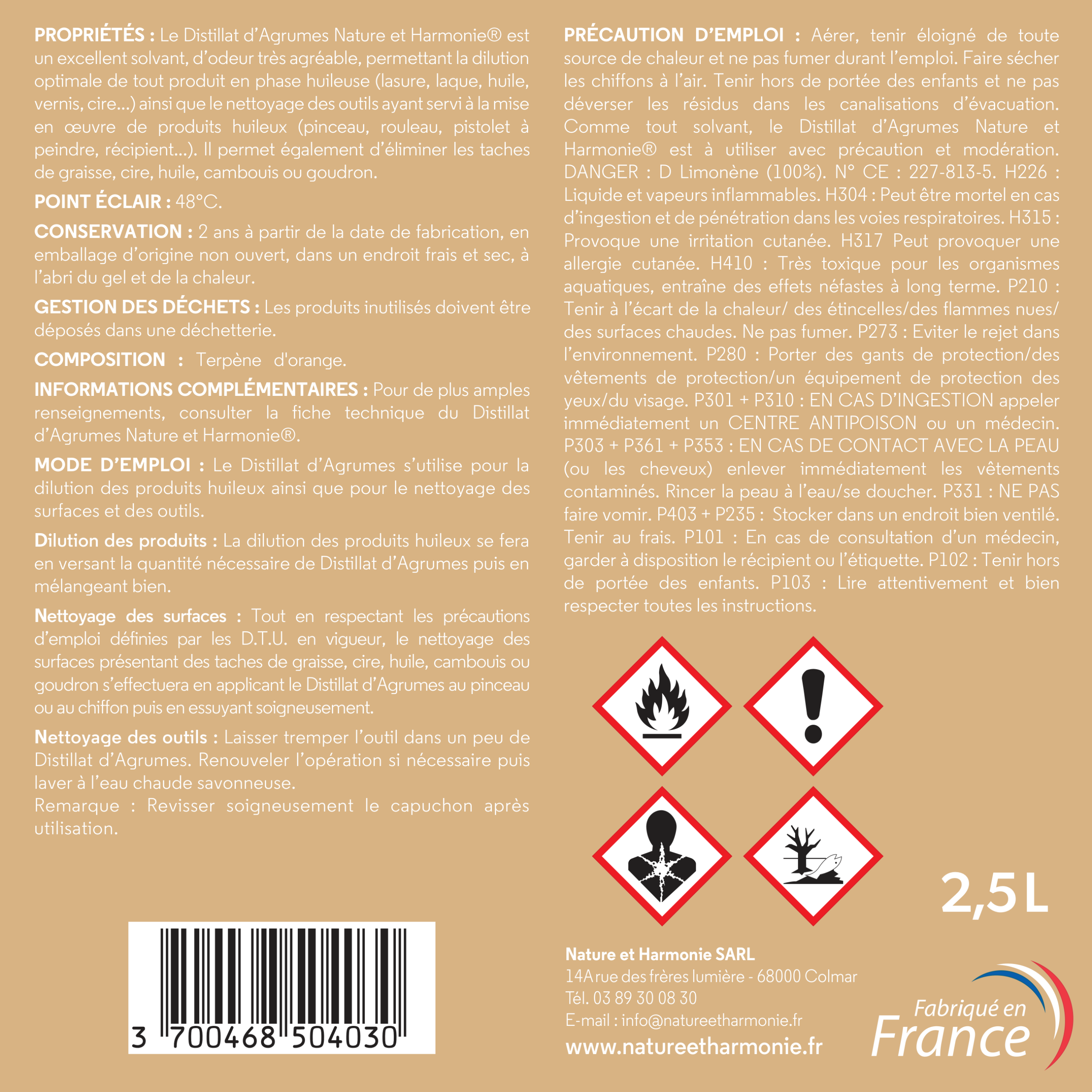Distillat agrumes 2 5L